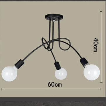 HEIKESZ Creative American Wrought Iron Restaurant Chandelier Retro LOFT Industrial Style Chandelier Simple Led Dining Lamp american style retro outdoor indoor retro bedroom lamp american-style Industrial wind