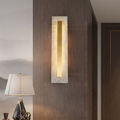 HEIKESZ Luxury Copper Wall Lamp Modern Living Room Bedside Marble Light Creative Stair Aisle Background