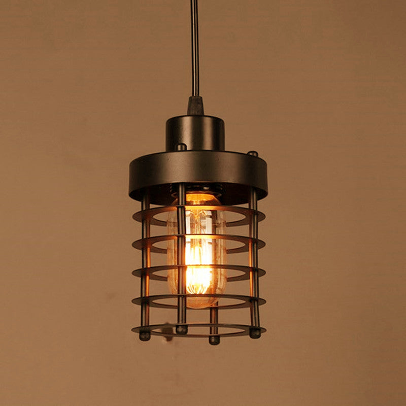 HEIKESZ 【One-year warranty, free shipping】Retro Industrial Style Chandelier American Loft Restaurant Coffee Shop Creative Iron Cage Bar Aisle Hallway Chandelier
