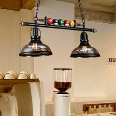 HEIKESZ American retro lamp creative billiard wrought iron chandelier restaurant living room bar table ball hall clothing store personalized industrial wind lamp light fixtures for celling lights