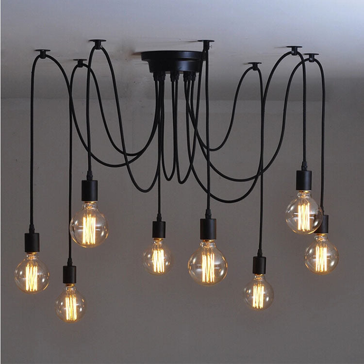 HEIKESZ American LOFT Industrial Style Chandelier Creative Personality Clothing Store Internet Bar Bar Loose Flower Chandelier Decoration american style retro outdoor indoor retro bedroom lamp american-style Industrial wind