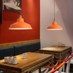 HEIKESZ Industrial Style Simple Orange Creative Personalized Art Catering Restaurant Commercial Orange Single-Head Suspension Wire Dining Chandelier