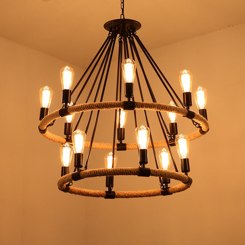 HEIKESZ LOFT Industrial Style Ceiling Lamp Living Room Dining Room Coffee Shop Bar Counter Internet Bar Clothing Store Decoration Vintage Lamps LED Light for Bedroom Night Aestitic Room Lamp