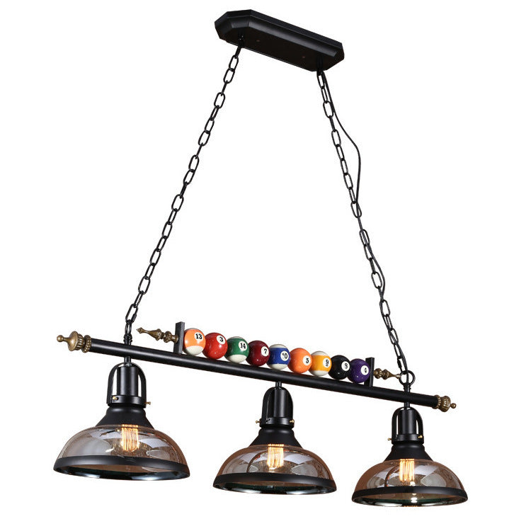 HEIKESZ American retro lamp creative billiard wrought iron chandelier restaurant living room bar table ball hall clothing store personalized industrial wind lamp light fixtures for celling lights