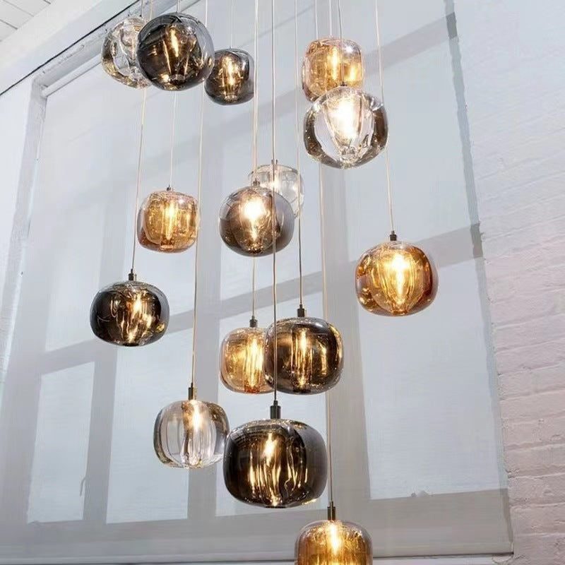HEIKESZ Nordic Crystal Apple Chandelier Luxury Small Droplight Creative Design for Bedside Restaurant Bar