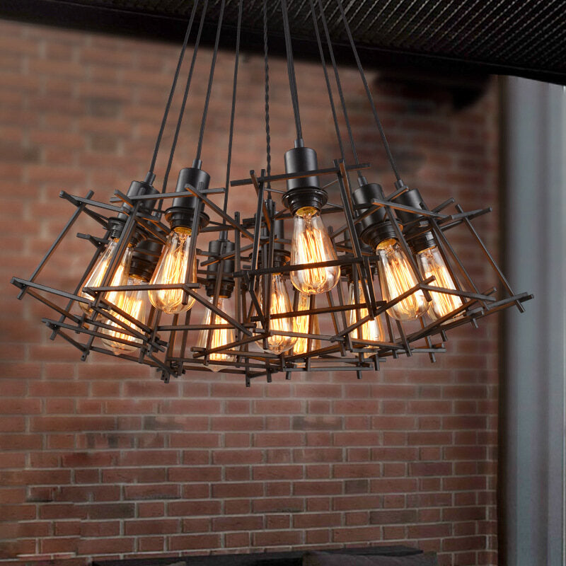 HEIKESZ American Retro Industrial Style Chandelier Personalized Creative Bar Living Room Chandelier Loft Retro Iron Art Chandelier american style retro outdoor indoor retro bedroom lamp american-style Industrial wind