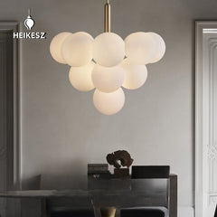 HEIKESZ Nordic postmodern living room designer model room chandelier simple fashion bedroom light dining room art magic bean chandelier lamp light fixtures for celling light