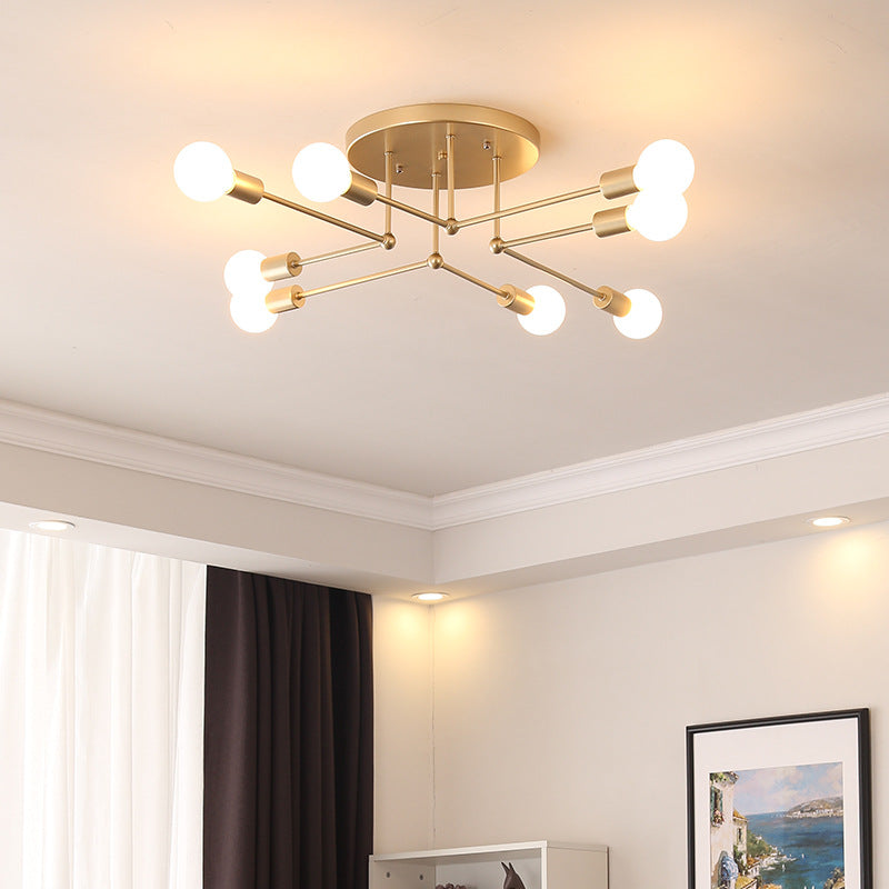 HEIKESZ Nordic Style Creative Ceiling Lamp Living Room Dining Room Bedroom Light Personality Home Lamp Modern Simple Wrought Iron Balcony Top Light LED Light for Bedroom Night Aestitic Room Lamp