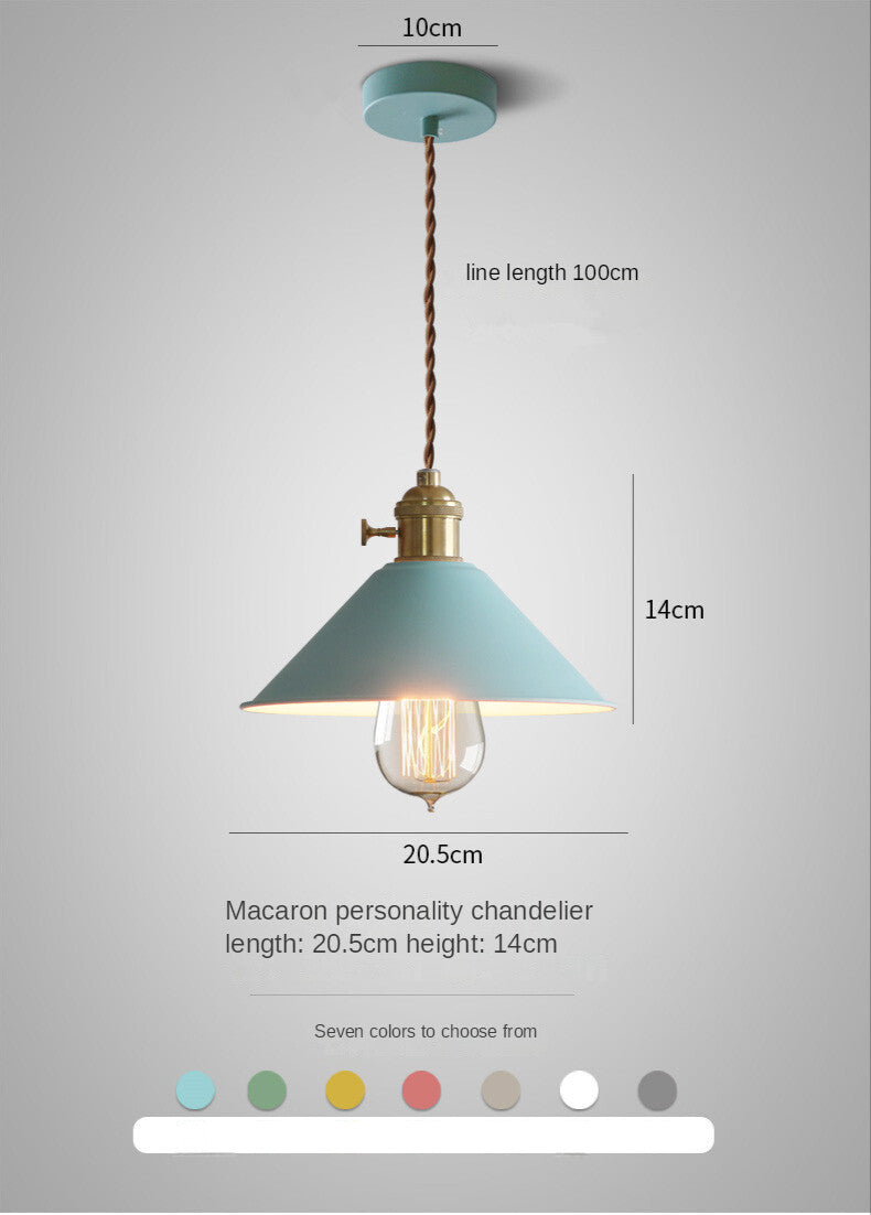 HEIKESZ Nordic Simple Creative Living Room Chandelier Personalized Dining Room Bedroom Study Lamps Simple European Iron Macaron Chandelier american style retro outdoor indoor retro bedroom lamp american-style Industrial wind