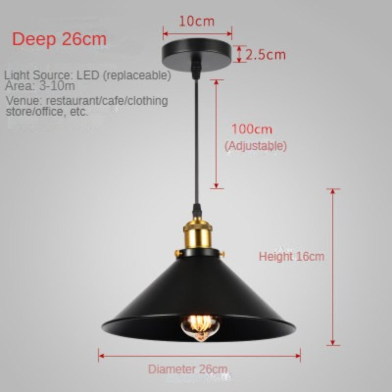 HEIKESZ Cross-Border Hot Droplight Guest Restaurant Bar Creative Coffee Shop Clothing Store Window Pot Cover UFO Black Dress Droplight LED Light for Bedroom Night Aesthetic Room Lamp
