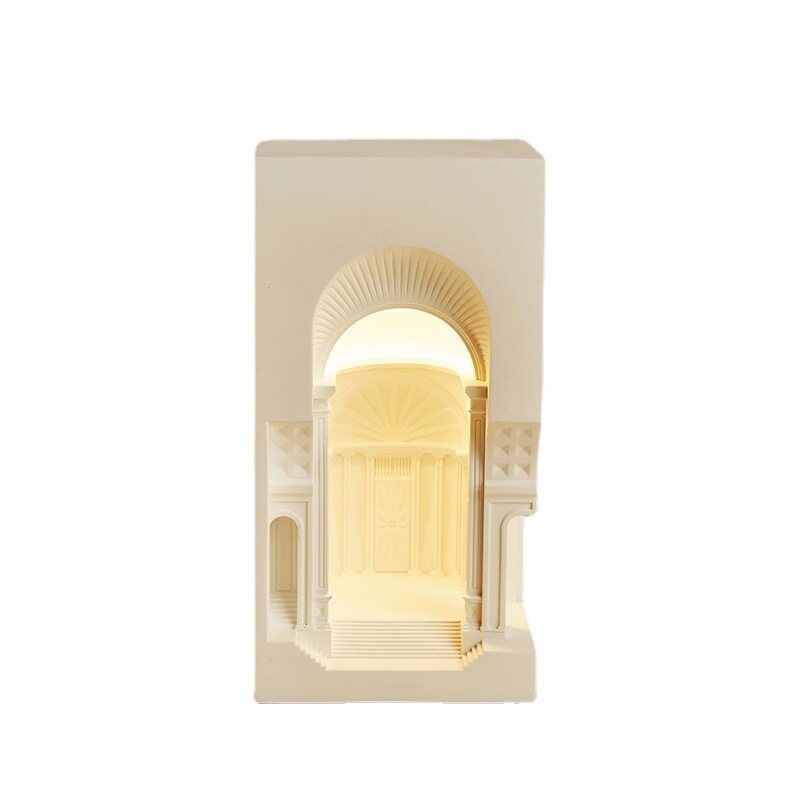 Creative Gypsum Lamp Embedded Stair Corner Bedroom Bedside Plaster Table Lamp Embedded in Wall Lamp Corridor Gypsum Lamp