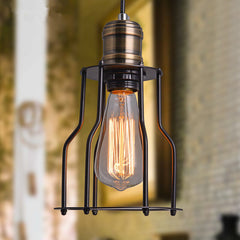 HEIKESZ American Country Industrial Style Loft Creative Iron Dining-Room Lamp Bar Iron Wire Rack Loose Flower Hanging american style retro outdoor indoor retro bedroom lamp american-style Industrial wind