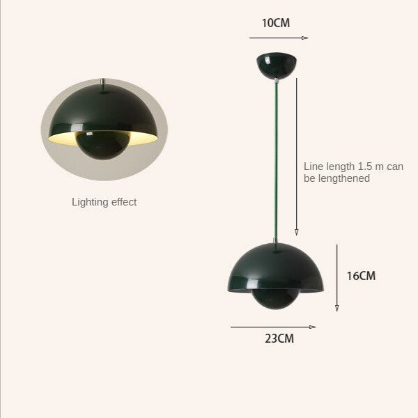 HEIKESZ Danish Designer Bud Chandelier Macaron Three Heads Dining Room Lamp Nordic Modern Minimalist Bedroom Lighting