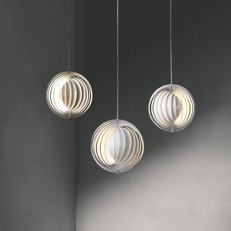 HEIKESZ Nordic simple restaurant bar chandelier modern designer creative living room bedroom model room moon rotating lamp light fixtures for celling light