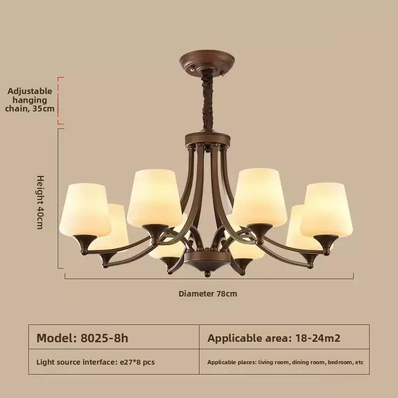 HEIKESZ Vintage American Ceiling Light Iron Art Rustic Simple Living Room Bedroom Dining Room Modern Minimalist Zhongshan Lighting Wholesale
