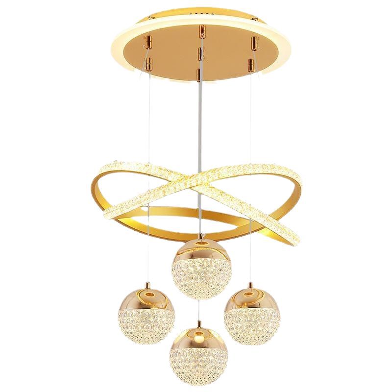 HEIKESZ Modern simple dining room led bedroom stairwell creative chandelier light luxury living room high sense household lamp light fixtures for celling lighting