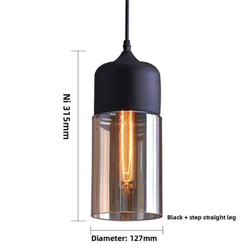 HEIKESZ Industrial Style Ceiling Light Single Head Creative Pendant Lamp for Restaurant Bar Cafe Glass Ball Chandelier