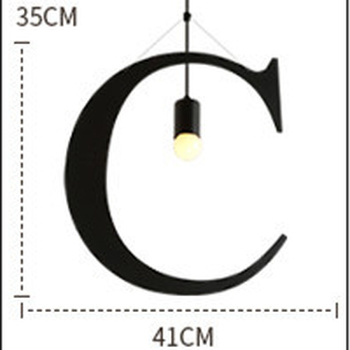HEIKESZ Retro Personalized Letter Chandelier Wrought Iron Creative Restaurant and Cafe Bar Clothing Store English Letter Assembled Lamp american style retro outdoor indoor retro bedroom lamp american-style Industrial wind