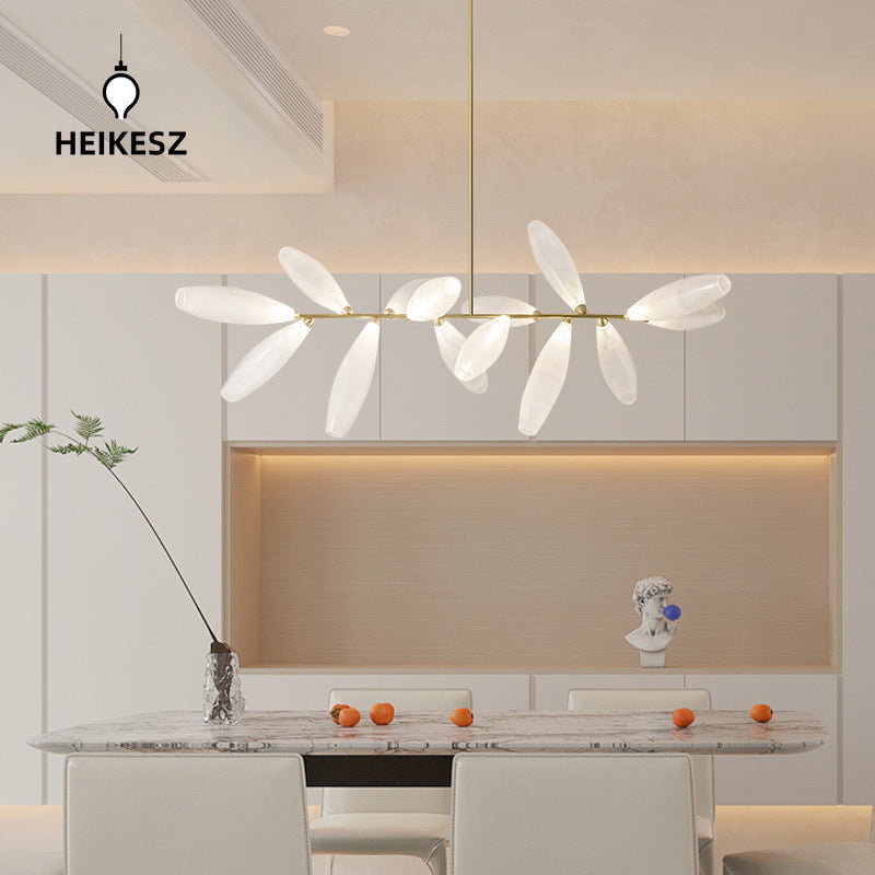 HEIKESZ Nordic Creative Glass Pendant Light Modern Minimalist Dining Room Ceiling Lamp Designer Restaurant Lighting Stylish Bar Hanging Lamp for Living Room
