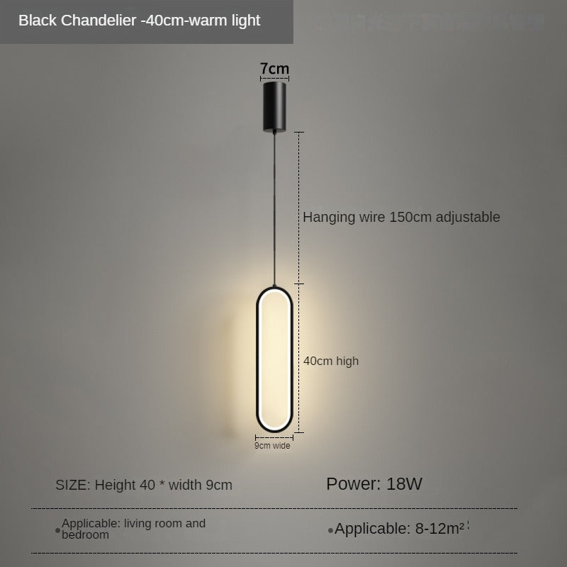 HEIKESZ Nordic Bedroom Chandelier Modern Minimalist LED Lights Creative Living Room Wall Light Luxury Small Droplight for Bedside