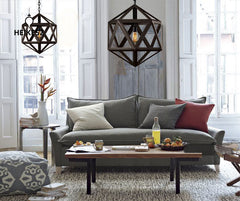 HEIKESZ American Country Retro Industrial Style Chandelier Polyhedron Creative Bar Restaurant Warehouse Iron Droplight american style retro outdoor indoor retro bedroom lamp american-style Industrial wind