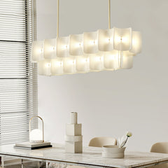 HEIKESZ Japanese wabi wind living room dining room chandelier French cream wind light luxury bedroom simple 2024 new Zhongshan lamp light fixtures for celling light