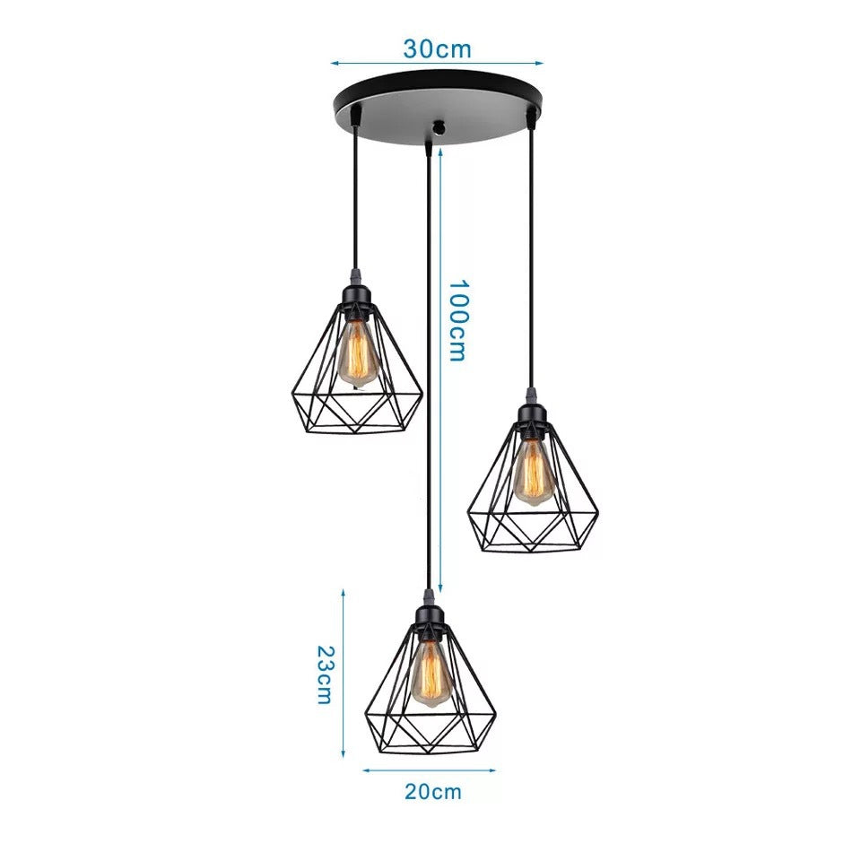 HEIKESZ Nordic Style Restaurant Chandelier Modern Minimalist Restaurant Dining Table Leisure Bar Creative Coffee Tea Shop Diamond Chandelier LED Light for Bedroom Night Aesthetic Room Lamp