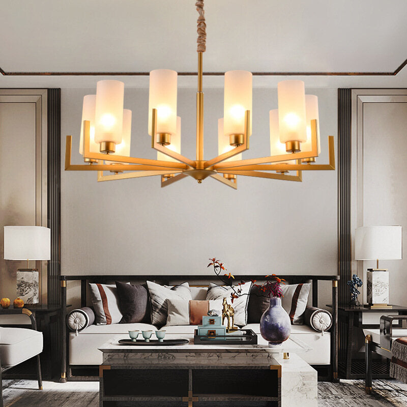 New Chinese-Style Chandelier Villa Duplex Building Lamp in the Living Room Internet Celebrity Personalized Bedroom Dining-Room Lamp Chinese Style Lighting Warm Room Lamps Light Chandelier for Living Chandelier Bedroom Chandelier Lights Room Lighting