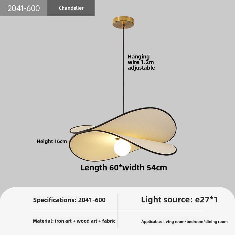 HEIKESZ French medieval wabi wind restaurant art chandelier bedroom living room bar creative fabric potato chip lamp light fixtures for celling lights