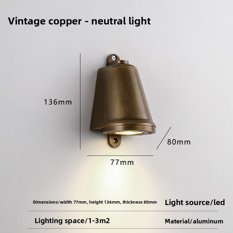 HEIKESZ Waterproof Vintage Industrial Wall Light Outdoor No Drill Charging Spotlight for Corridor Restaurant Signage