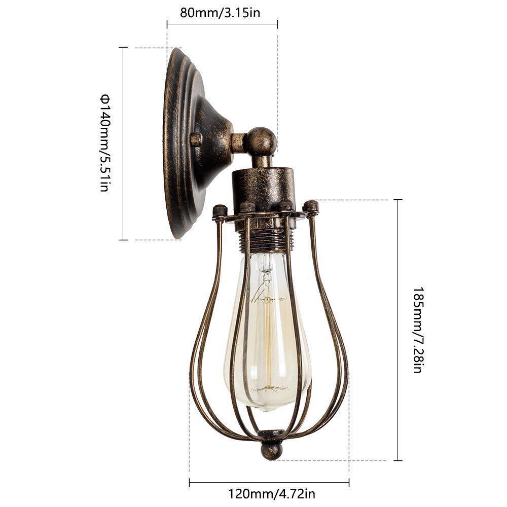 HEIKESZ American Country Industrial Wind Ceiling Lamp Simple Retro Wall Lamp Restaurant Bar Club Ceiling Wall Lamp Dual-Use Lamps LED Light for Bedroom Night Aesthetic Room Lamp