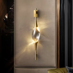 HEIKESZ Designer simple chandelier decoration all copper crystal lamp creative light luxury background wall living room dining room bedroom wall lamp light fixtures for celling light