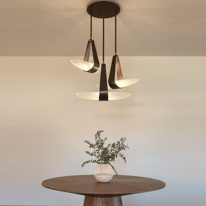 HEIKESZ Modern Nordic Glass Droplight Creative Designer Pendant Light for Living Room Dining Room Bedroom