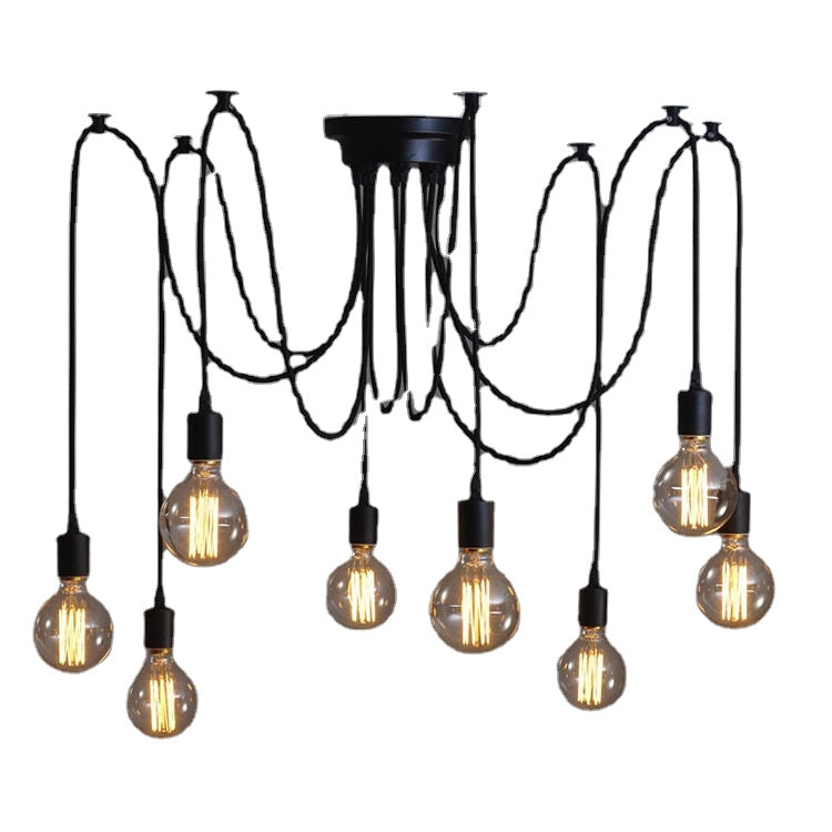 HEIKESZ American LOFT Industrial Style Chandelier Creative Personality Clothing Store Internet Bar Bar Loose Flower Chandelier Decoration american style retro outdoor indoor retro bedroom lamp american-style Industrial wind