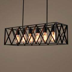 HEIKESZ American Retro Dining Room/Living Room Cafe Pendant Light LOFT Industrial Style Creative Wrought Iron Bar Counter Dining-Table Decoration Pendant Lamp LED Light for Bedroom Night Aesthetic Room Lamp