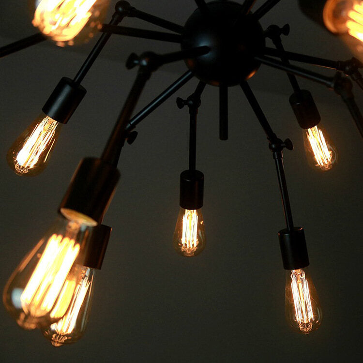 HEIKESZ American Industrial Style Modern Minimalist Iron Office Spider Chandelier Living Room Study Creative Personality Industrial Retro american style retro outdoor indoor retro bedroom lamp american-style Industrial wind