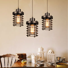 HEIKESZ 【One-year warranty, free shipping】Retro Industrial Style Chandelier American Loft Restaurant Coffee Shop Creative Iron Cage Bar Aisle Hallway Chandelier