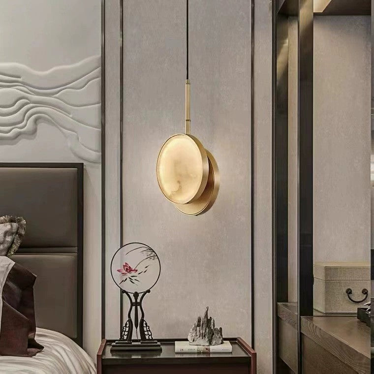HEIKESZ Creative simple marble chandelier living room bedside designer restaurant bar Chinese hotel decoration LED chandelier lamp light fixtures for celling lights