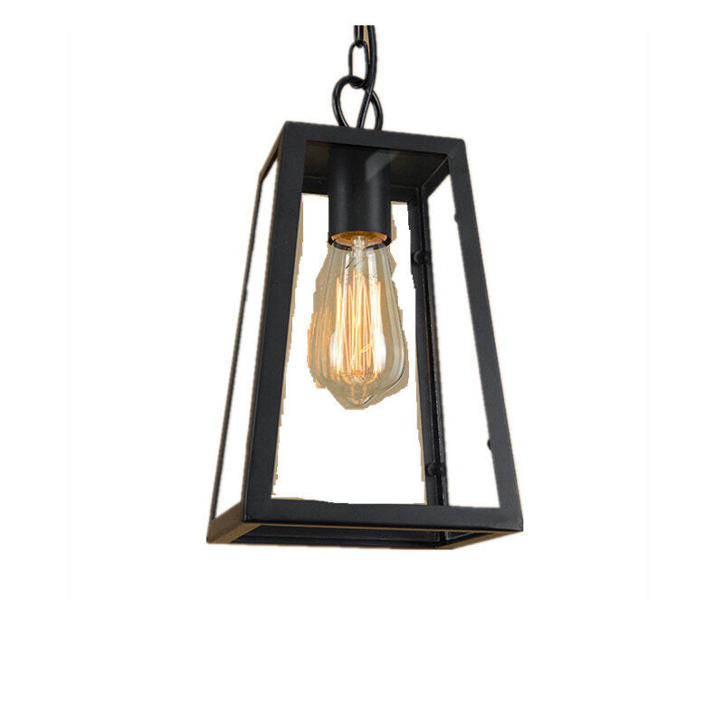 HEIKESZ Loft American Creative Personalized Iron Industrial Style Dining Room Chandelier Living Room Restaurant Glass Box Retro Lamp american style retro outdoor wall lamp indoor retro bedroom lamp american-style Industrial wind