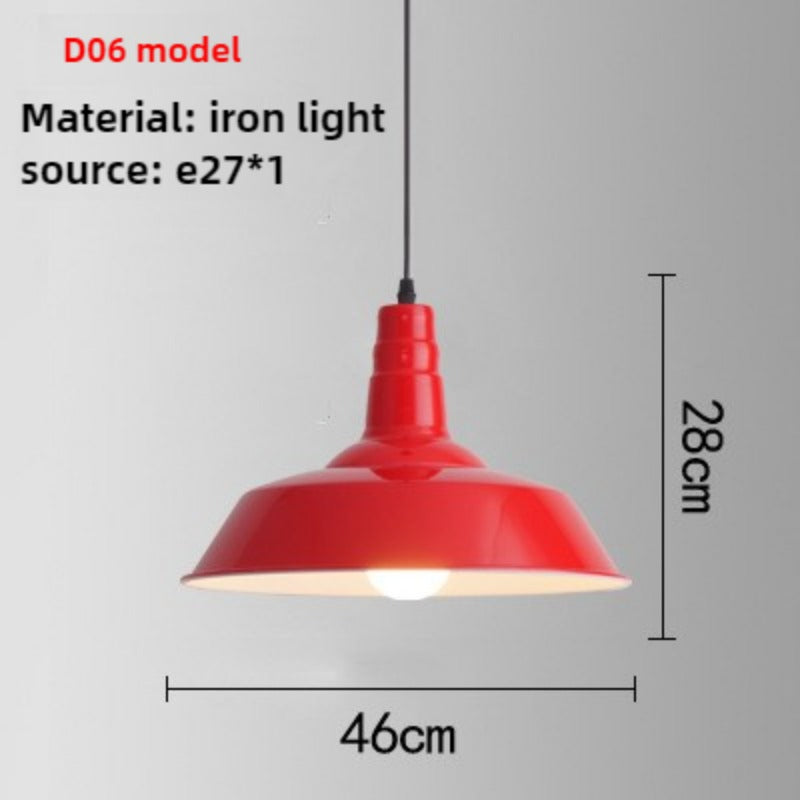 HEIKESZ Red industrial style retro Japanese restaurant hot pot restaurant store shop simple single head lampshade hotel special chandelier