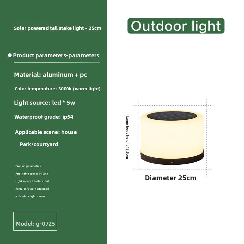 HEIKESZ Solar Powered Outdoor Pillar Light Waterproof Garden Terrace Villa Courtyard Landscape Lighting for Fence Post