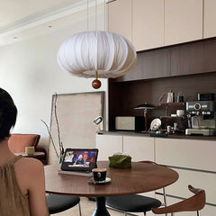 HEIKESZ French Vintage Bedroom Chandelier Fabric Retro Dining Room Rattan Wood Wabi **** Style Warm Main Bedroom Ceiling Light