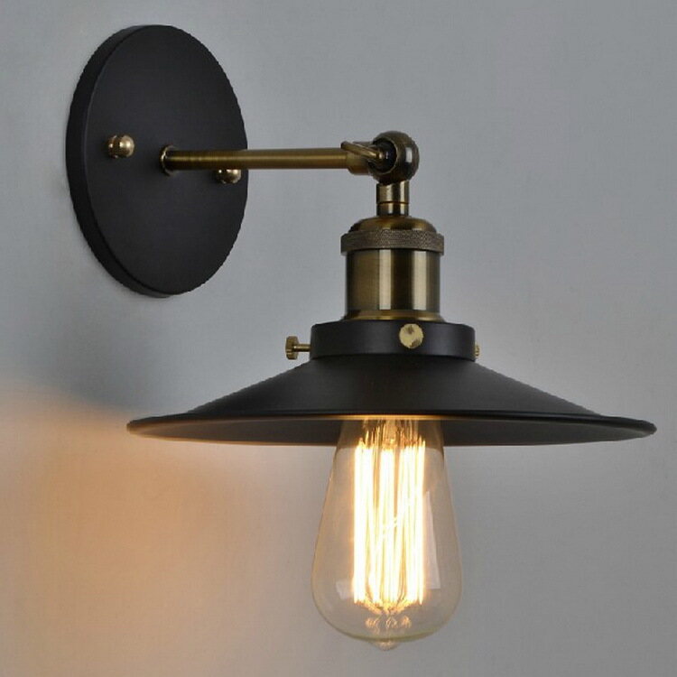 HEIKESZ American Country Iron Retro Wall Lamp Creative Hotel Bedroom Bedside Lamp European Wall Lamp american style retro outdoor indoor retro bedroom lamp american-style Industrial wind