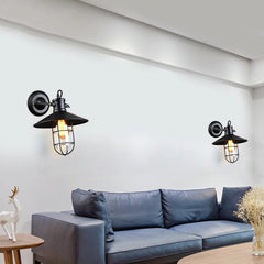 HEIKESZ Exclusive for Cross-Border American Retro Iron Art Creative Wall Lamp Personality Bar Aisle Foyer Cafe Industrial Wall Lamp LED Light for Bedroom Night Aesthetic Room Lamp
