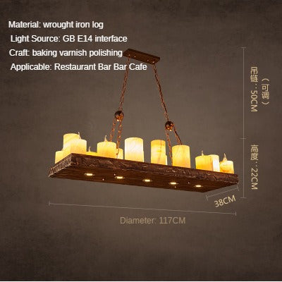 HEIKESZ American Retro Industrial Style Restaurant Coffee Shop Boat Wooden Chandelier Creative Bar Restaurant Box Nostalgic Wood Lamps LED Light for Bedroom Night Aestitic Room Lamp