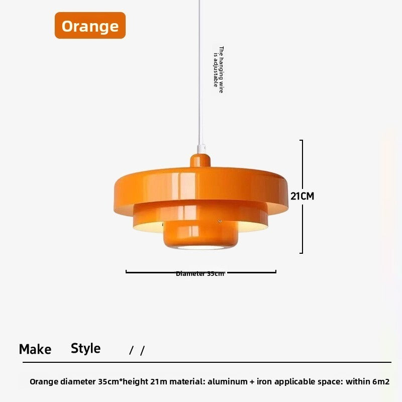 HEIKESZ vintage orange Japanese wabi **** ceiling light Nordic dining room creative bar retro pendant lamp