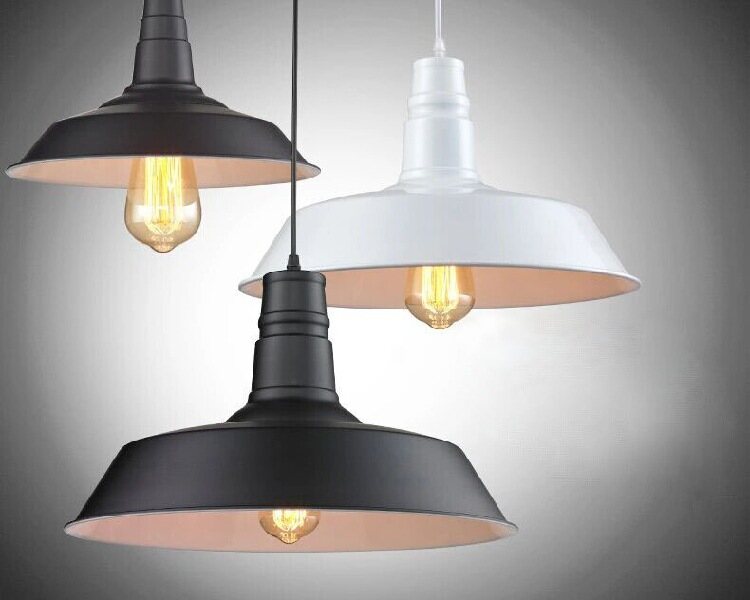 HEIKESZ American Country Dining Chandelier Retro Personalized Art Loft Industrial Style Single Head Bar Pot Cover Chandelier american style retro outdoor indoor retro bedroom lamp american-style Industrial wind