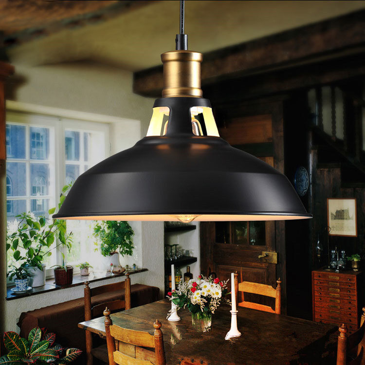 HEIKESZ American Country Retro LOFT Industrial Style Pot Cover Chandelier Simple Shop Clothing Store Restaurant Bar Single-Head Droplight american style retro outdoor indoor retro bedroom lamp american-style Industrial wind