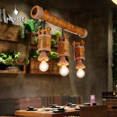 HEIKESZ Retro Industrial Style Chandelier Restaurant Coffee Shop Lamps Restaurant Box Light Creative Bar Counter Craft Ceiling Lamp LED Light for Bedroom Night Aesthetic Room Lamp