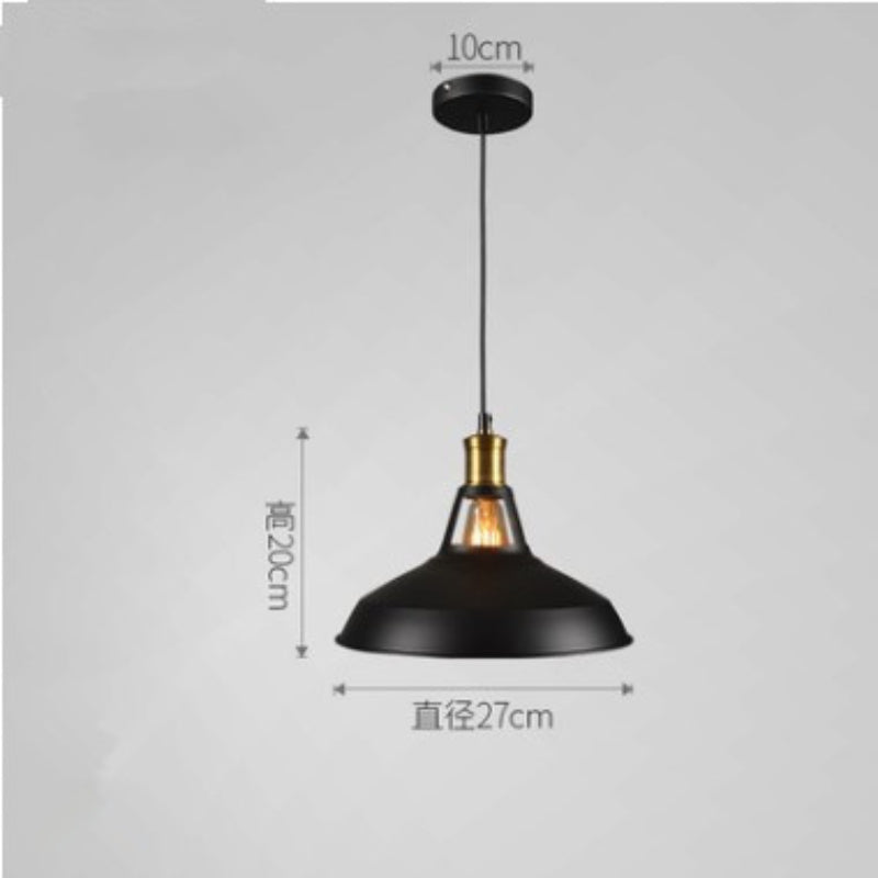 HEIKESZ Retro Industrial Style Lampshade Chandelier Living Room Bar Dining Table Lamp Creative Pot Cover Milk Tea Cake Hot Pot Restaurant Small Droplight LED Light for Bedroom Night Aesthetic Room Lamp